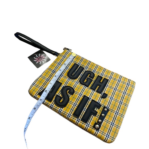 Clueless Ugh As If Yellow Plaid Clutch - Picture 4 of 5